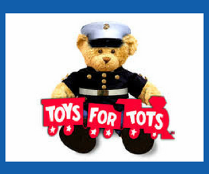  the toys for tots teddy bear with sign
